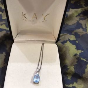 Kay Jewelers Blue Topaz pendant w/ chain